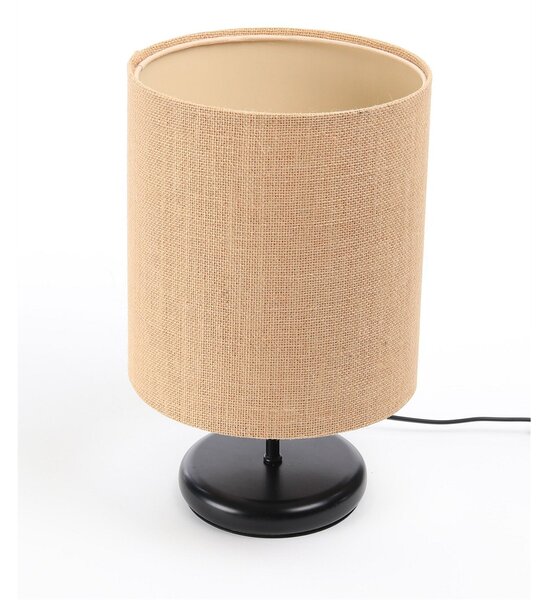 BPS koncept Stolní lampa BOHO přírodní juta, 1xE27, v. 32 cm Barva: Černá
