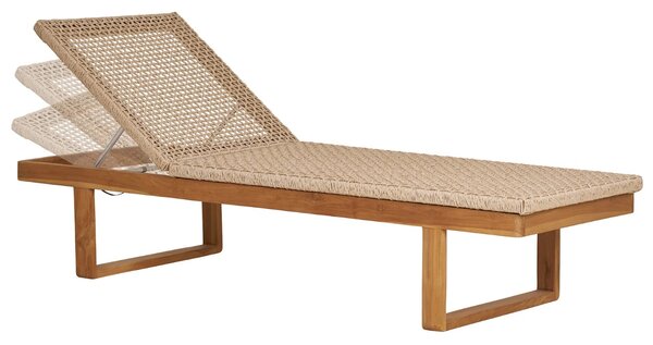 Nordic Living Teakové zahradní lehátko Deren