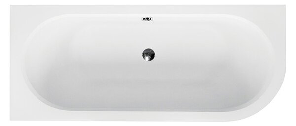 Besco Akrylátová asymetrická vana Avita 150x75 (160x75, 170x75, 180x80) Barva: Bílá, Rozměry (cm): 150x75, Orientace: Levá