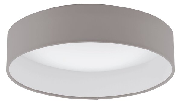 Eglo 93949 PALOMARO grey - Stropní LED textilní svítidlo 12W Ø 32cm (Textilní LED lustr s šedou barvou stínidla)