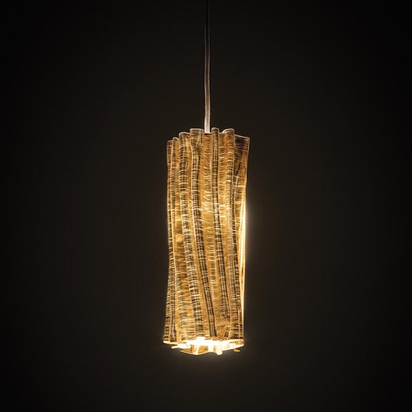 SLAMP ACRSS00GLD01B00NMTEU Accordéon vertical, designové svítidlo se zlatou, 1x10W E14, výška 30cm