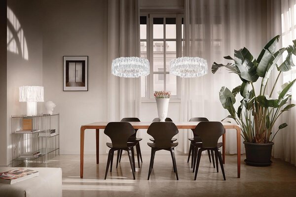 SLAMP ACRSM00WHT01T0027KEU Accordéon, designové svítidlo s bílou, 52W 2700K stmívatelné, prům. 57cm