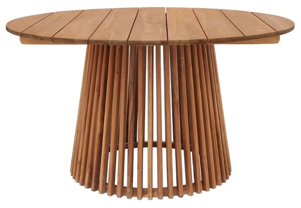 Nordic Living Teakový zahradní stůl Lorei 120 cm