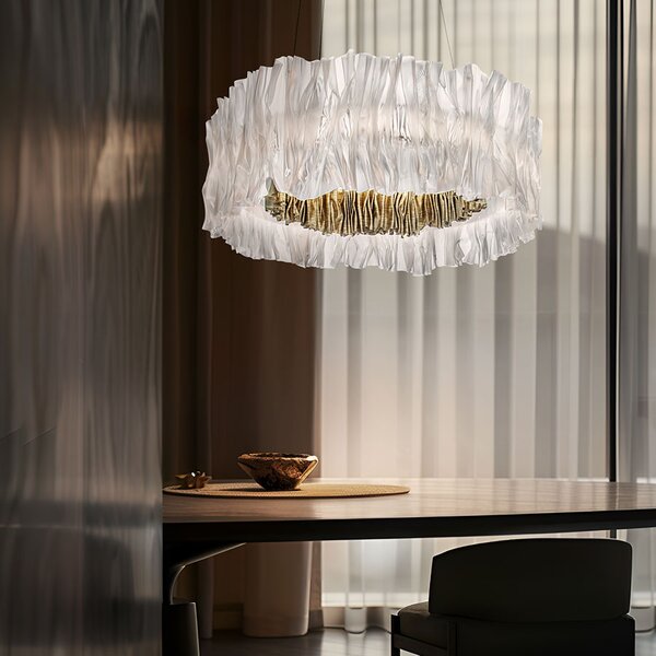 SLAMP ACRSM00GLD01T27NMTEU Accordéon, designové svítidlo se zlatou, 52W 2700K stmívatelné, prům. 57cm