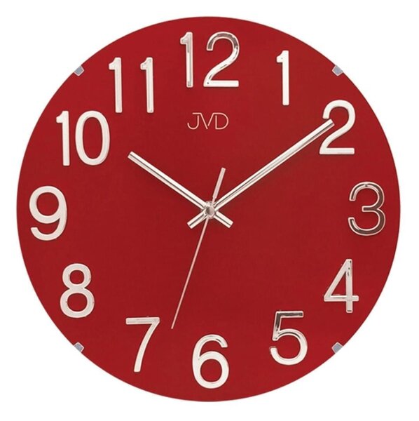Designové nástěnné hodiny JVD HT98.4 červené