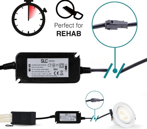 SLC vestavné LED svítidlo One360 8 W 4000 K 220-240 V stmívatelné IP44 36° Ra90 černé