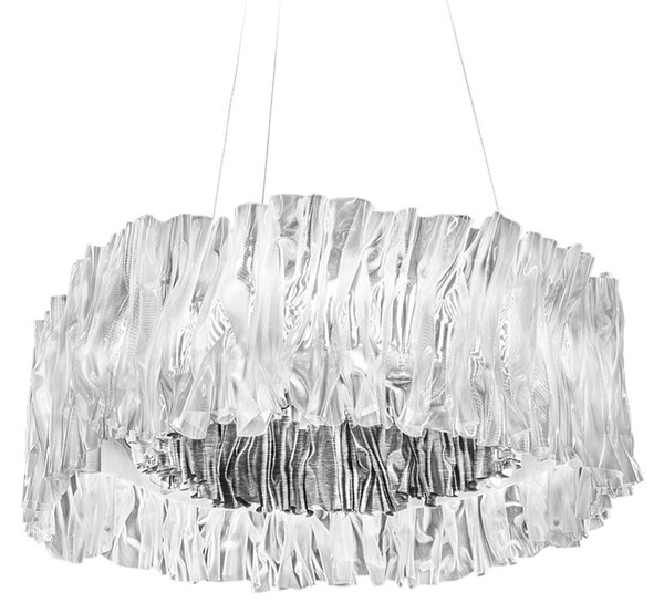 SLAMP ACRSM00SLV01T27NMTEU Accordéon, designové svítidlo se stříbrnou, 52W 2700K stmívatelné, prům. 57cm