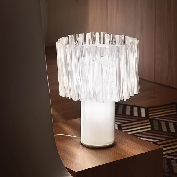 SLAMP ACRTM00WHT00000000EU Accordéon, designové stolní lampa s prismou, 2x12W E27 + 1x6W E14, výška 48cm