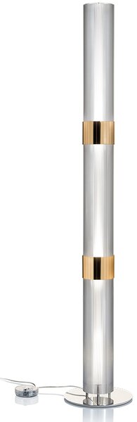 SLAMP LALFM00PRG00000NMTEU La Lollo Floor prisma/gold, designová stojací lampa se stmívačem, 3x12W LED E27, výška 163cm