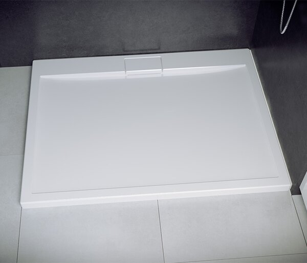 Besco Obdélníková sprchová akrylátová vanička AXIM R 100x80 (120x80, 100,110,120,130,140x90) UltraSlim Rozměry (cm): 100x80
