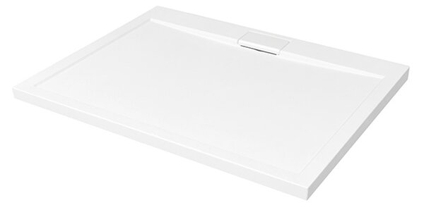 Besco Obdélníková sprchová akrylátová vanička AXIM R 100x80 (120x80, 100,110,120,130,140x90) UltraSlim Rozměry (cm): 100x80