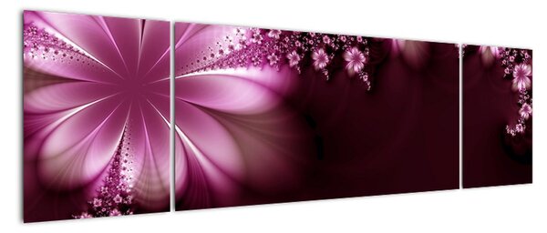 Abstraktní květy - obraz (170x50cm)