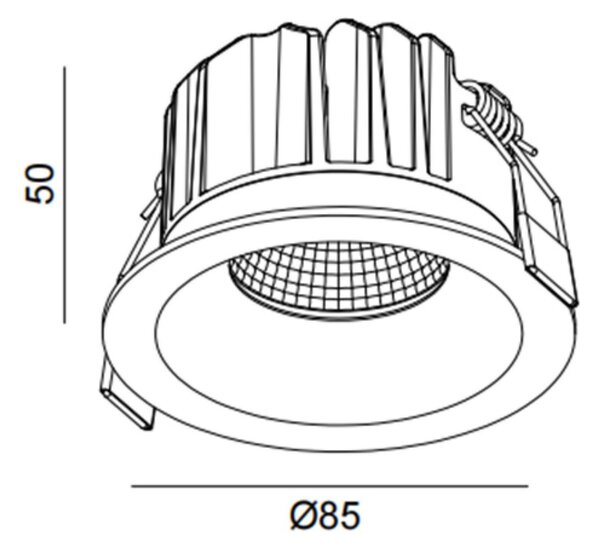 SLC vestavné LED svítidlo OnePro Soft 12 W 3000 K 220-240 V stmívatelné IP44 40° Ra90 bílé