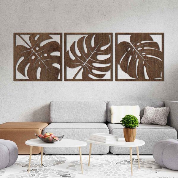 Přírodní nástěnná dekorace monstera | SELERE: HDF - Javor 20 x 60 4484-95124 HDF0536