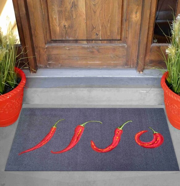 GRUND Rohožka do domácnosti HOT CHILI šedá Rozměr: 75x120 cm
