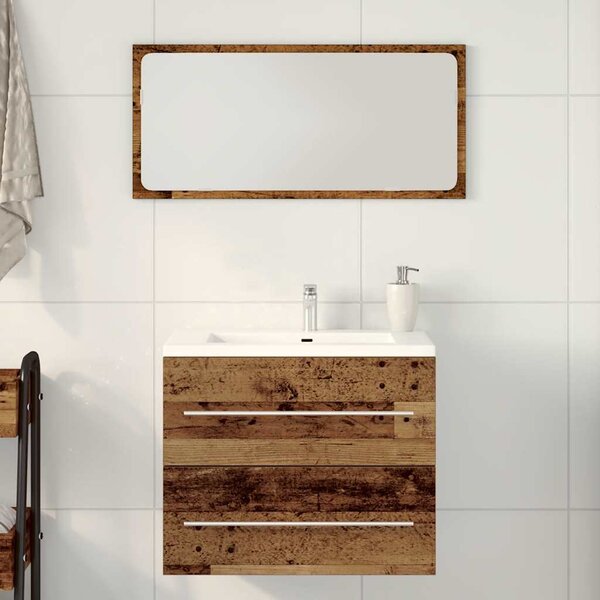 Koupelnová skříňka s umyvadlem Staré dřevo Dřevěné konstrukce