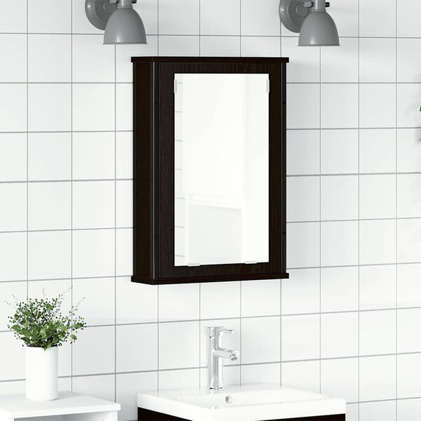 Koupelnová zrcadlová skříňka Černý dub 42x12x60 cm kompozit