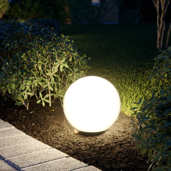 Nowodvorski Lighting Kulová lampa Cumulus S, Ø 30 cm, bílá, plast, IP44, E27, Bílá / opál, Plast