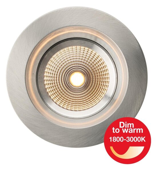 SLC vestavné LED svítidlo OneSoft Dim-To-Warm 8 W 220-240 V 1800-3000 K stmívatelné IP54 36° Ra90 hliník