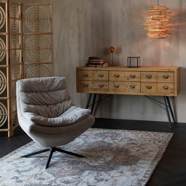 Šedo hnědý látkový koberec DUTCHBONE AMORI 160 x 230 cm
