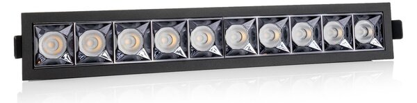 SLC vestavné LED svítidlo PIXEL 10x 25 W 220-240 V 2700 K stmívatelné 36° Ra90 černé
