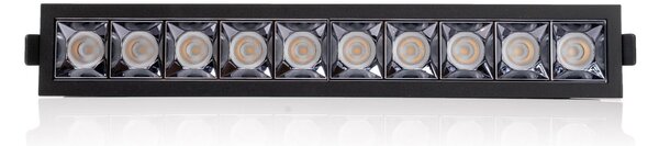 SLC vestavné LED svítidlo PIXEL 10x 25 W 220-240 V 2700 K stmívatelné 36° Ra90 černé