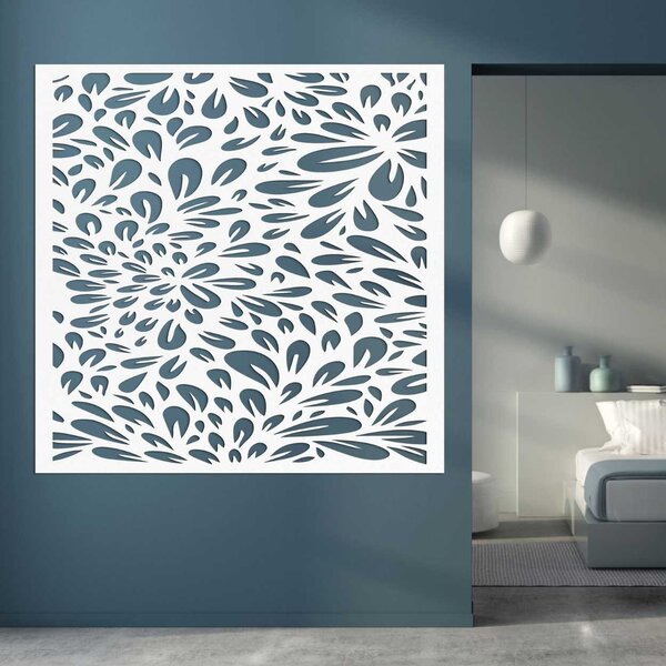 Čtvercový vyřezávaný nástěnný panel květinový design | BOMB: HDF - Dub Bronze 30 cm 4571-103298 HDF0285