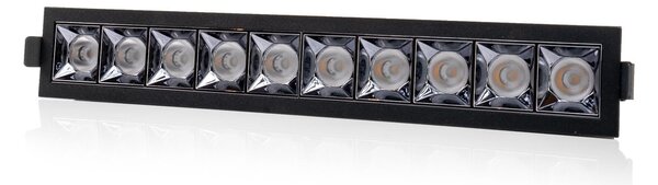 SLC vestavné LED svítidlo PIXEL 10x 25 W 220-240 V 2700 K stmívatelné 36° Ra90 černé