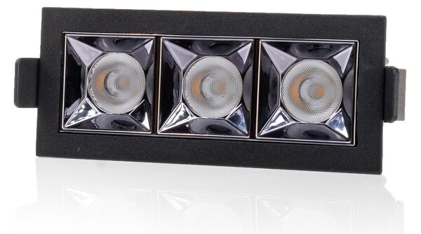 SLC vestavné LED svítidlo PIXEL X3 9 W 220-240 V 2700 K stmívatelné 36° Ra90 černé