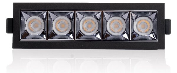 SLC vestavné LED svítidlo PIXEL X5 13 W 220-240 V 2700 K stmívatelné 36° Ra90 černé