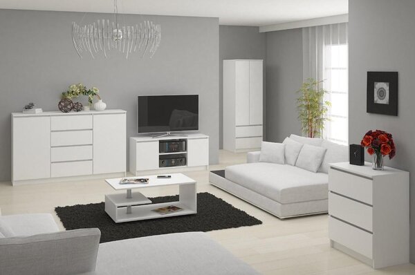 Komoda Kapil II (bílá). Akce -17%