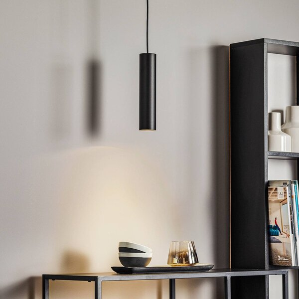 Nowodvorski Lighting Závěsné světlo Eye, výška stínidla na lampu 25 cm, černé, stmívatelný, Černá, Obývací pokoj / jídelna, kov, Moderní