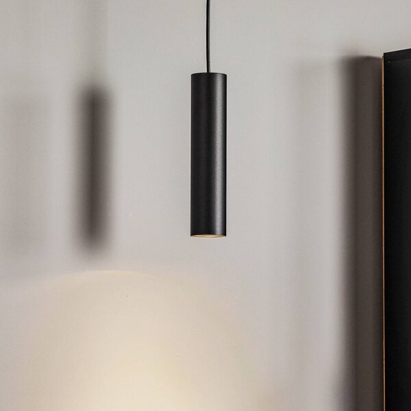 Nowodvorski Lighting Závěsné světlo Eye, výška stínidla na lampu 25 cm, černé, stmívatelný, Černá, Obývací pokoj / jídelna, kov, Moderní