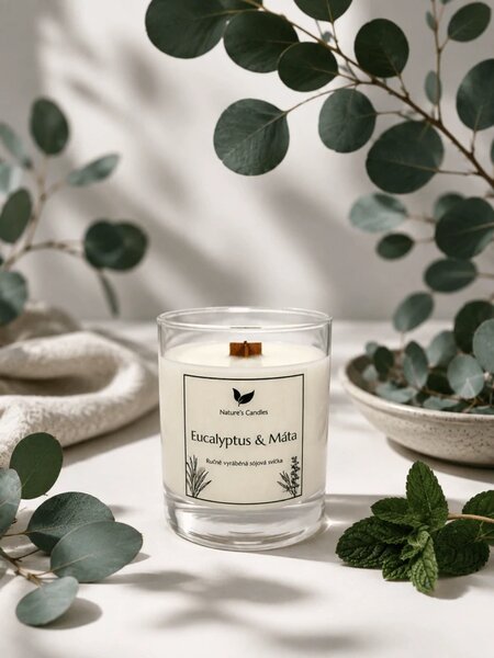 Sójová svíčka - Eucalyptus & Máta