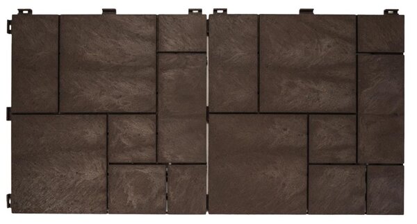Gumová dlaždice STONE MOSAIC 30 x 30 cm, hnědá MHEU5100183
