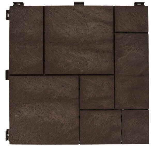 Gumová dlaždice STONE MOSAIC 30 x 30 cm, hnědá MHEU5100183
