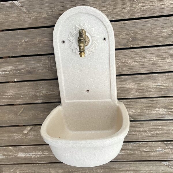ROTO zahradní umyvadlo Slunce 63 cm pískové - kohoutek Drak, výpusť