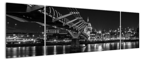 Černobílý obraz mostu (170x50cm)