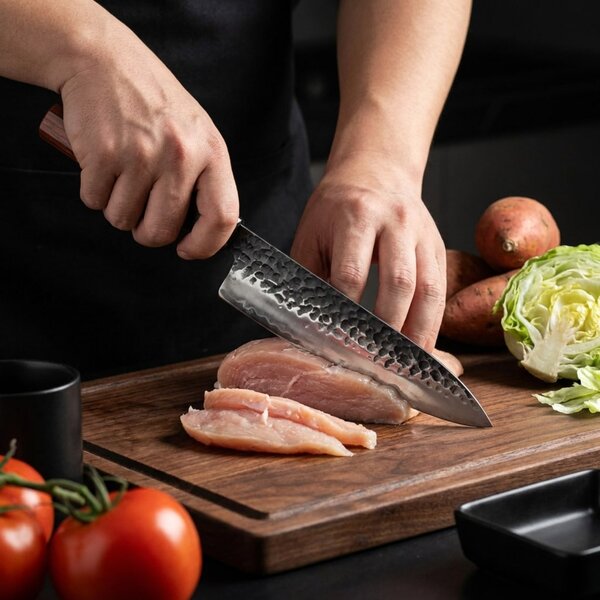 Šéfkuchařský nůž z japonské oceli SaKuRo Eben 19,8 cm