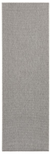 BT Carpet - Hanse Home koberce Běhoun Nature 103533 Silver Grey – na ven i na doma - 80x150 cm