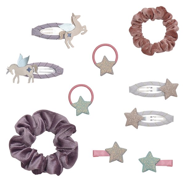 Sada ozdob do vlasů Unicorn Sparkle – set 10 ks