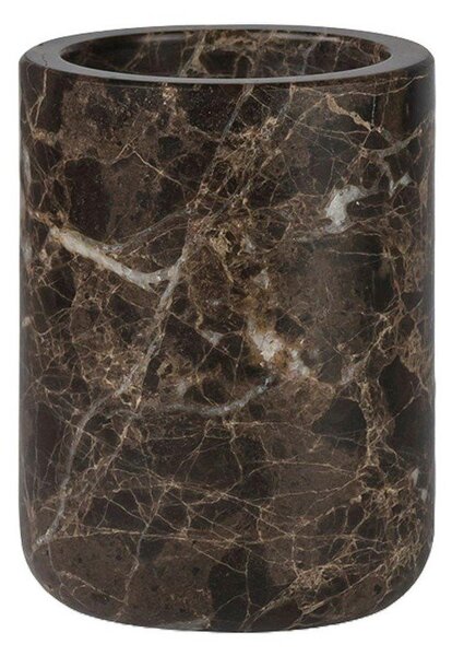 Hnědý mramorový kelímek na zubní kartáčky Marble – Mette Ditmer Denmark