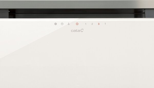 Odsavač par CATA GC DUAL 75 Bílé sklo EXTRA TICHÁ A VÝKONNÁ