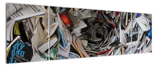 Obraz - hromada knih (170x50cm)