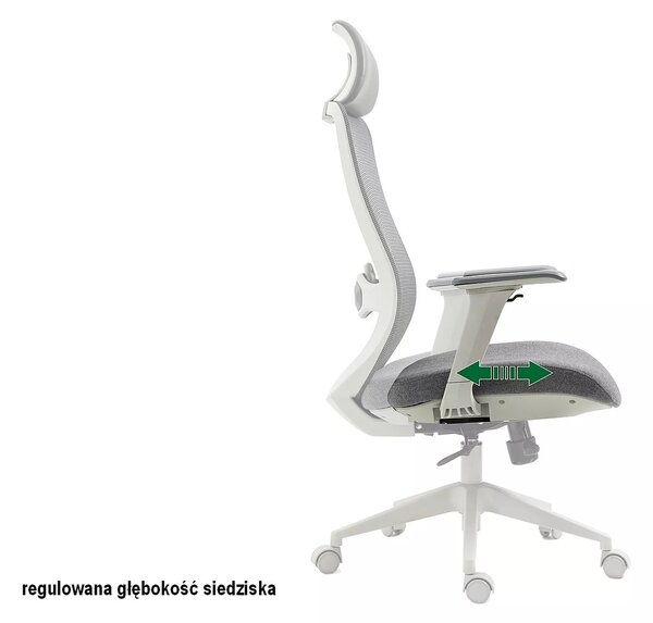 Kancelářské křeslo Ergon, šedá