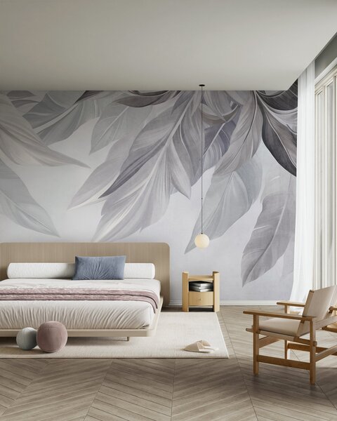 Fototapety Tanec listů · Modrá, Tapety Unikátní, w10054v1 : uwalls.cz