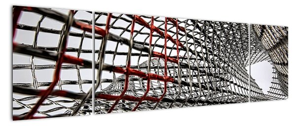 Obraz kovové mříže (170x50cm)