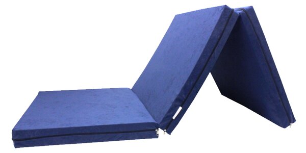 Skládací matrace pro hosty modrá 8 cm 80x195 cm