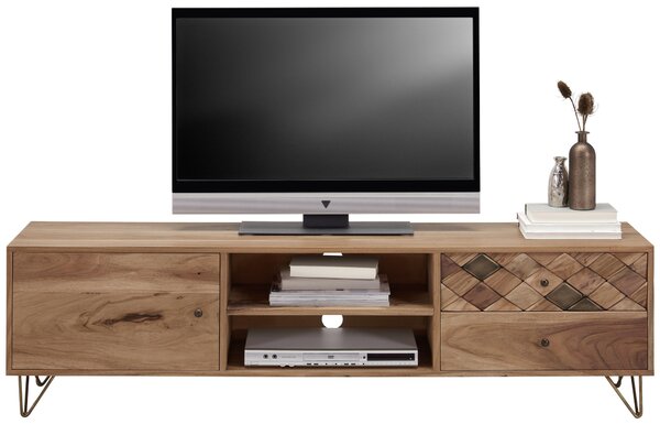 NÍZKÁ KOMODA, akácie, přírodní barvy, 160/45/35 cm Ambia Home - TV stolky & komody pod TV