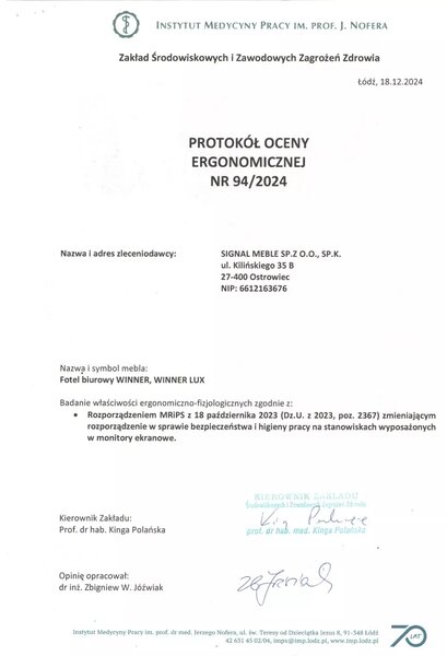 Kancelářské křeslo Winner Lux, černá